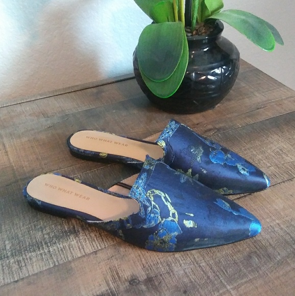 whowhatwear Shoes -  Blue Mules